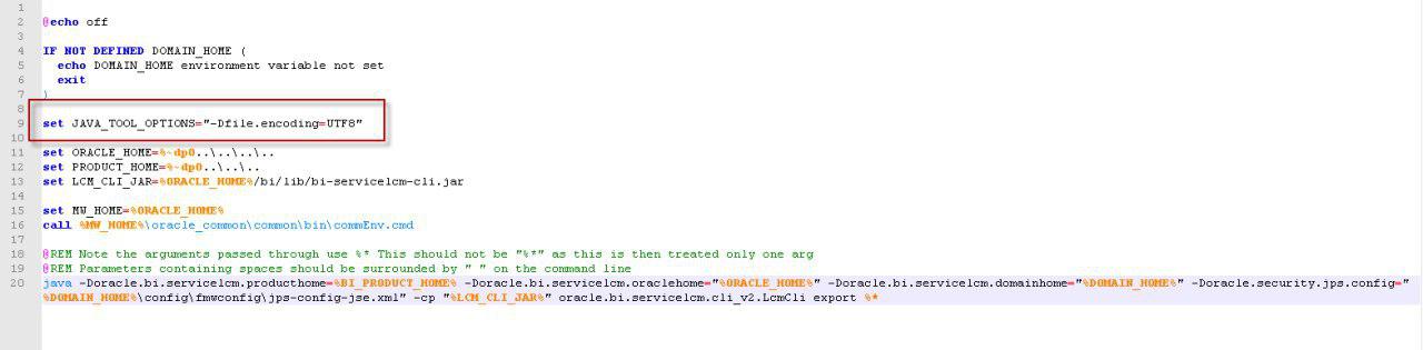 LCM export BAR file script workaround